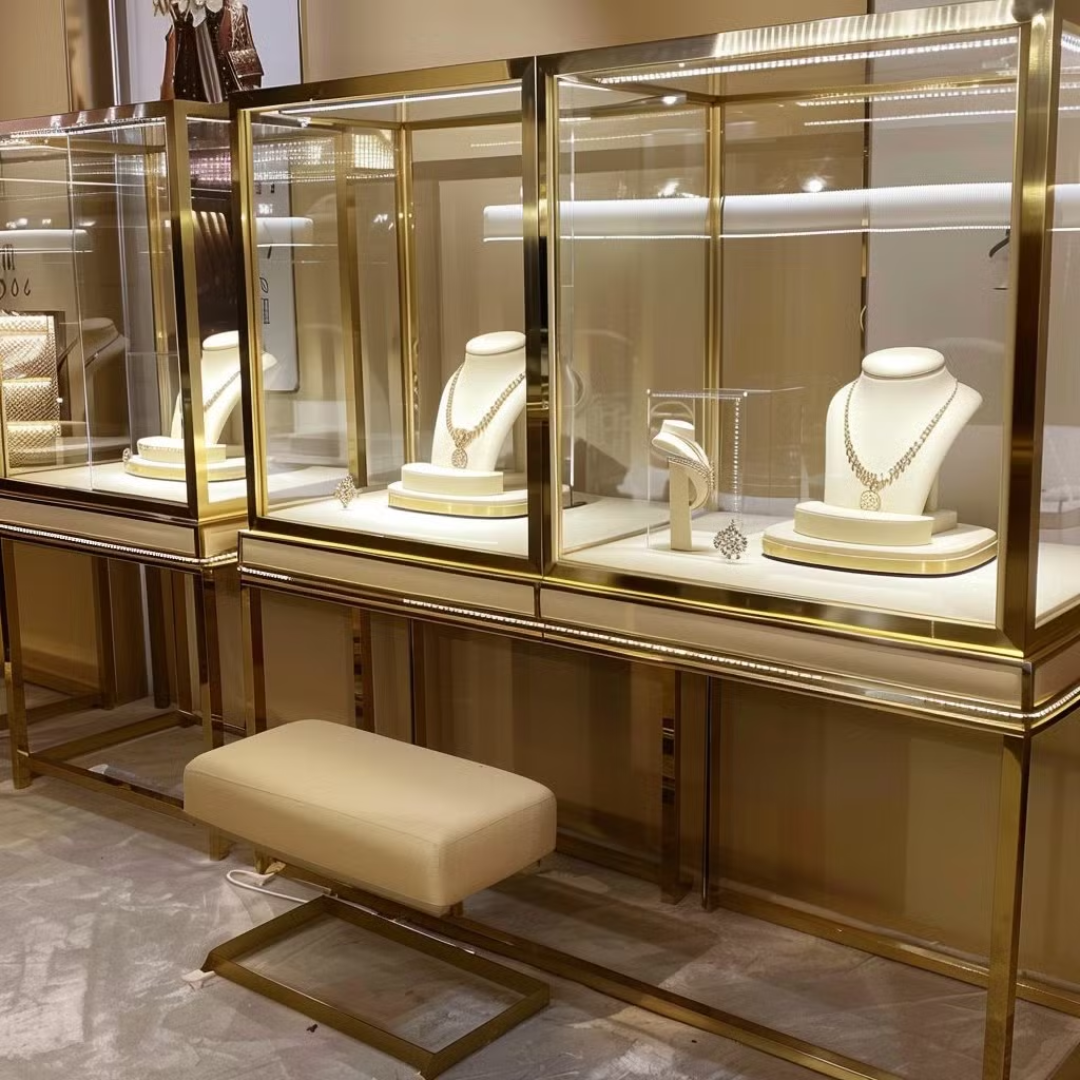 Manufacturer, Exporter, Importer, Supplier, Wholesaler, Retailer, Trader of Customized Luxury High-End Jewelry Store Window Display Cabinet in Dubai, Dubai,UAE, 