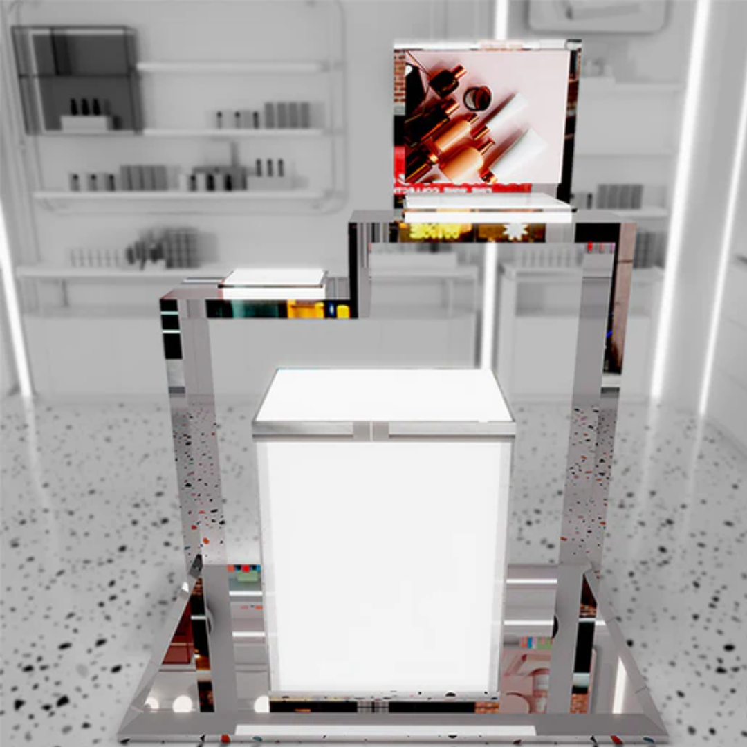 Manufacturer, Exporter, Importer, Supplier, Wholesaler, Retailer, Trader of Elegant cosmetics display floor stand makeup showcase in Dubai, Dubai,UAE, 