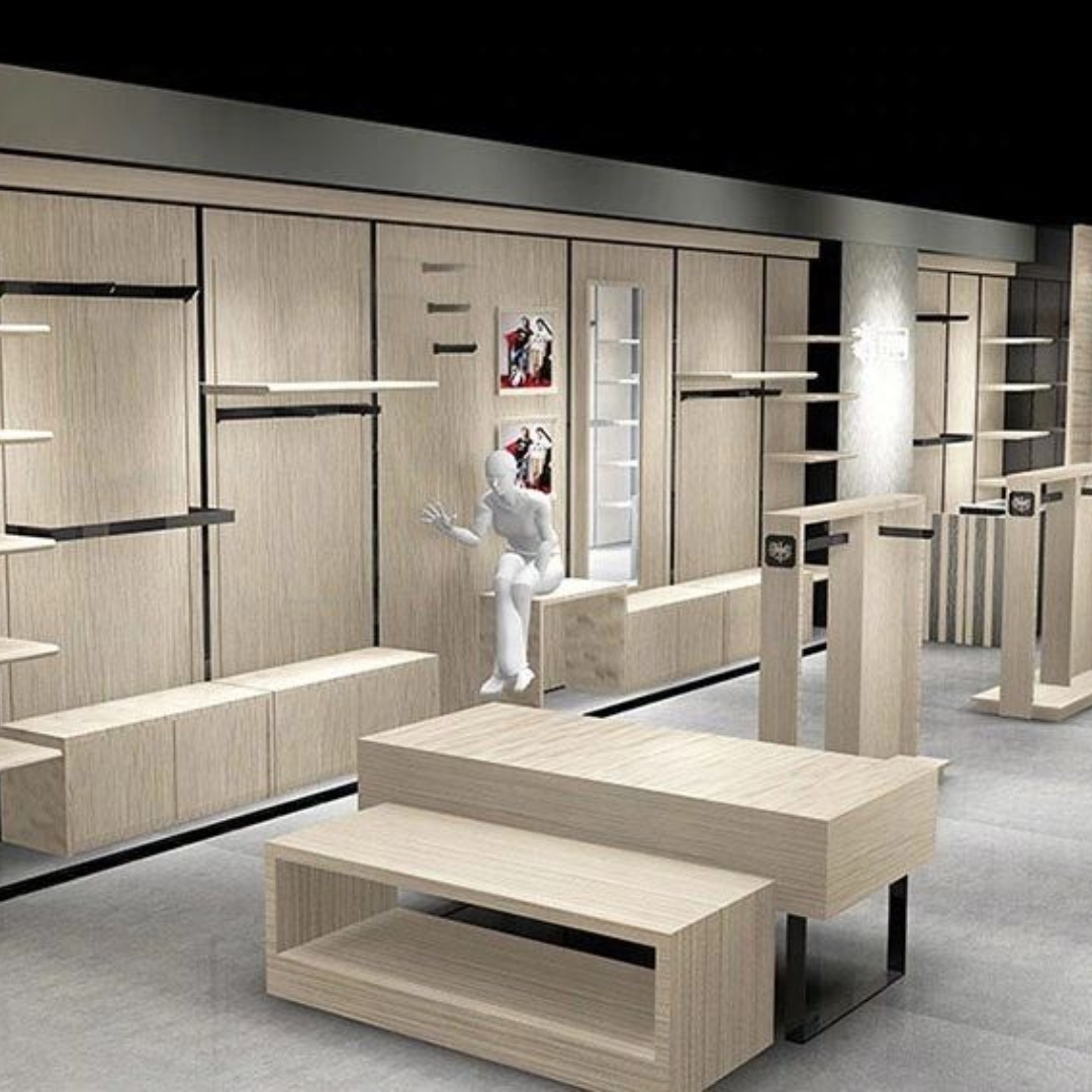 Manufacturer, Exporter, Importer, Supplier, Wholesaler, Retailer, Trader of Garment store display furniture design in Dubai, Dubai,UAE, 