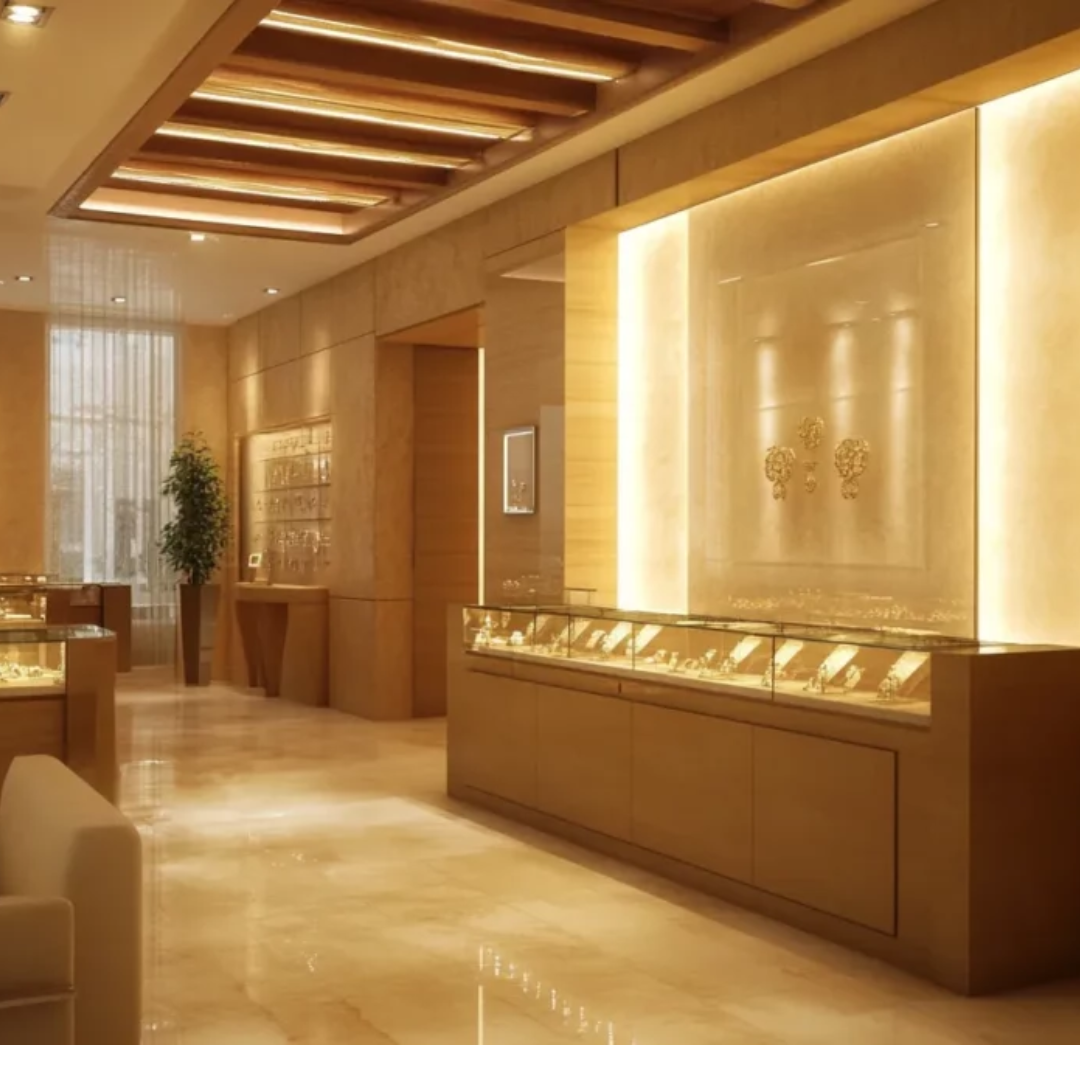 Manufacturer, Exporter, Importer, Supplier, Wholesaler, Retailer, Trader of High-End Luxury Jewelry Display Wall Showcase Jewelry Store Lighted Wall Display Case in Dubai, Dubai,UAE, 