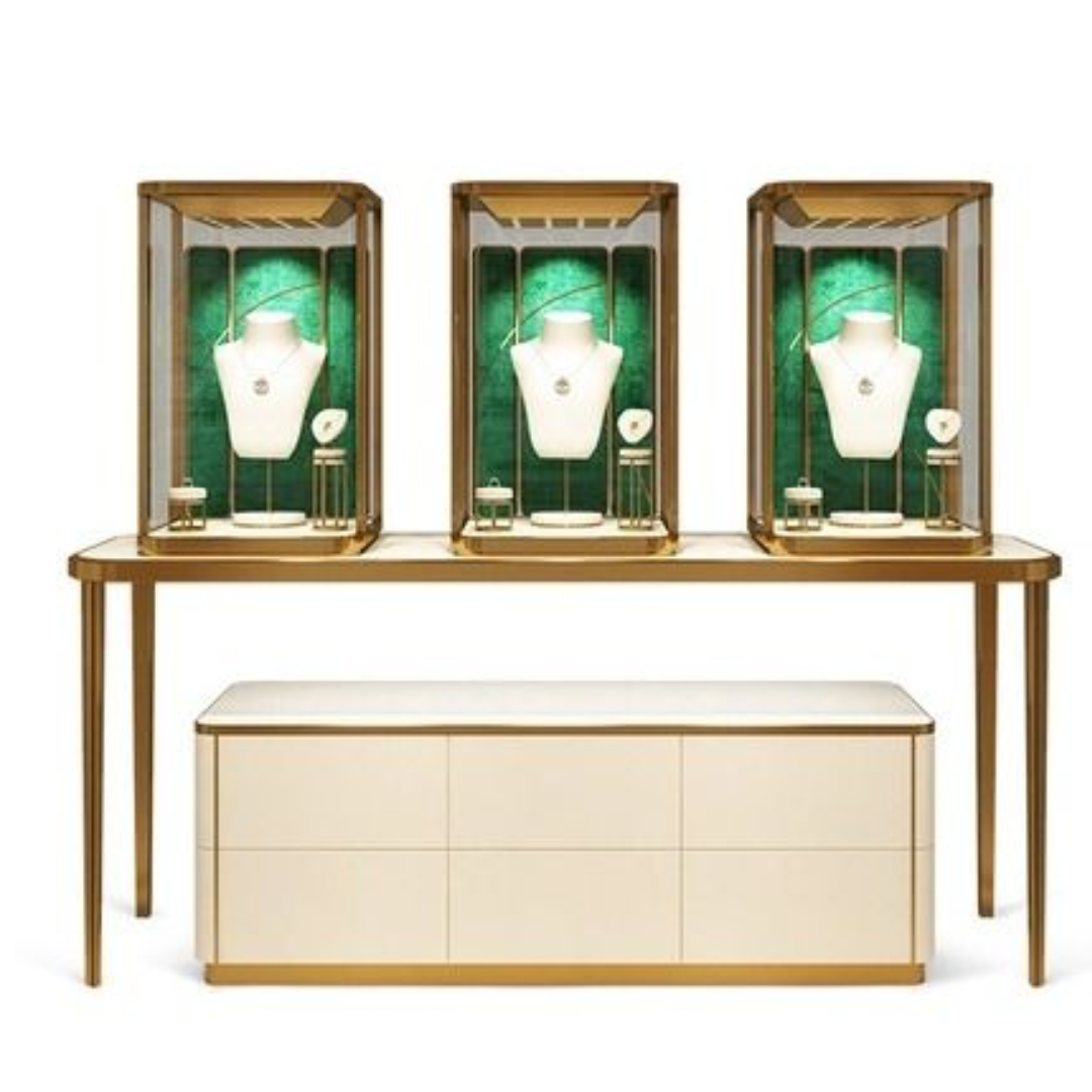 Manufacturer, Exporter, Importer, Supplier, Wholesaler, Retailer, Trader of High End Luxury Jewelry Store Vitrine Show Case Diamond Gold Display Cabinet for Store in Dubai, Dubai,UAE, 