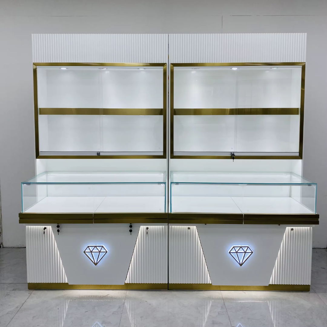 Manufacturer, Exporter, Importer, Supplier, Wholesaler, Retailer, Trader of Jewelry Wooden Wall Glass Cabinet Display Case Showcase Interior Design in Dubai, Dubai,UAE, 
