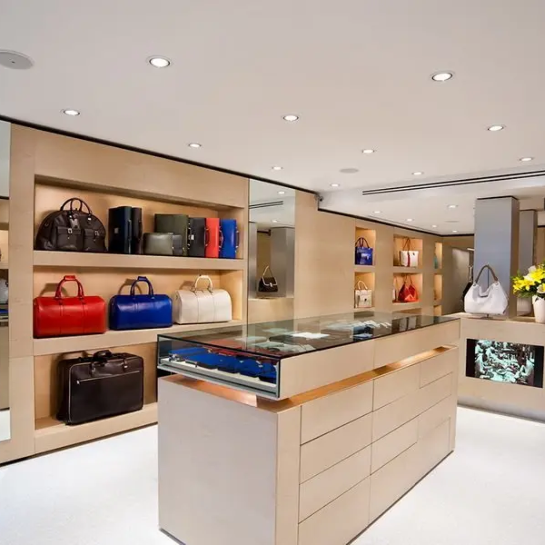 Manufacturer, Exporter, Importer, Supplier, Wholesaler, Retailer, Trader of Luxury bag store showcase design in Dubai, Dubai,UAE, 