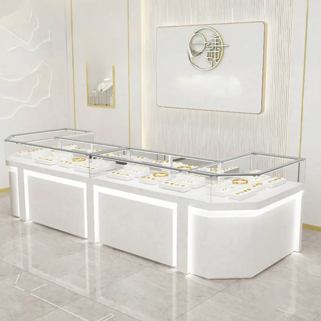 Manufacturer, Exporter, Importer, Supplier, Wholesaler, Retailer, Trader of Luxury jewelry store showcase counter design combination jewelry display table in Dubai, Dubai,UAE, 