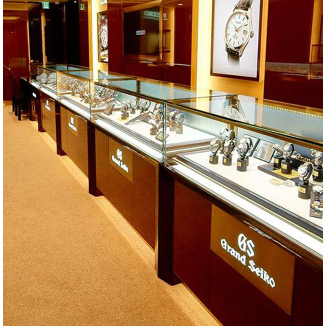 Manufacturer, Exporter, Importer, Supplier, Wholesaler, Retailer, Trader of luxury watch counter showcase for watch retail store in Dubai, Dubai,UAE, 