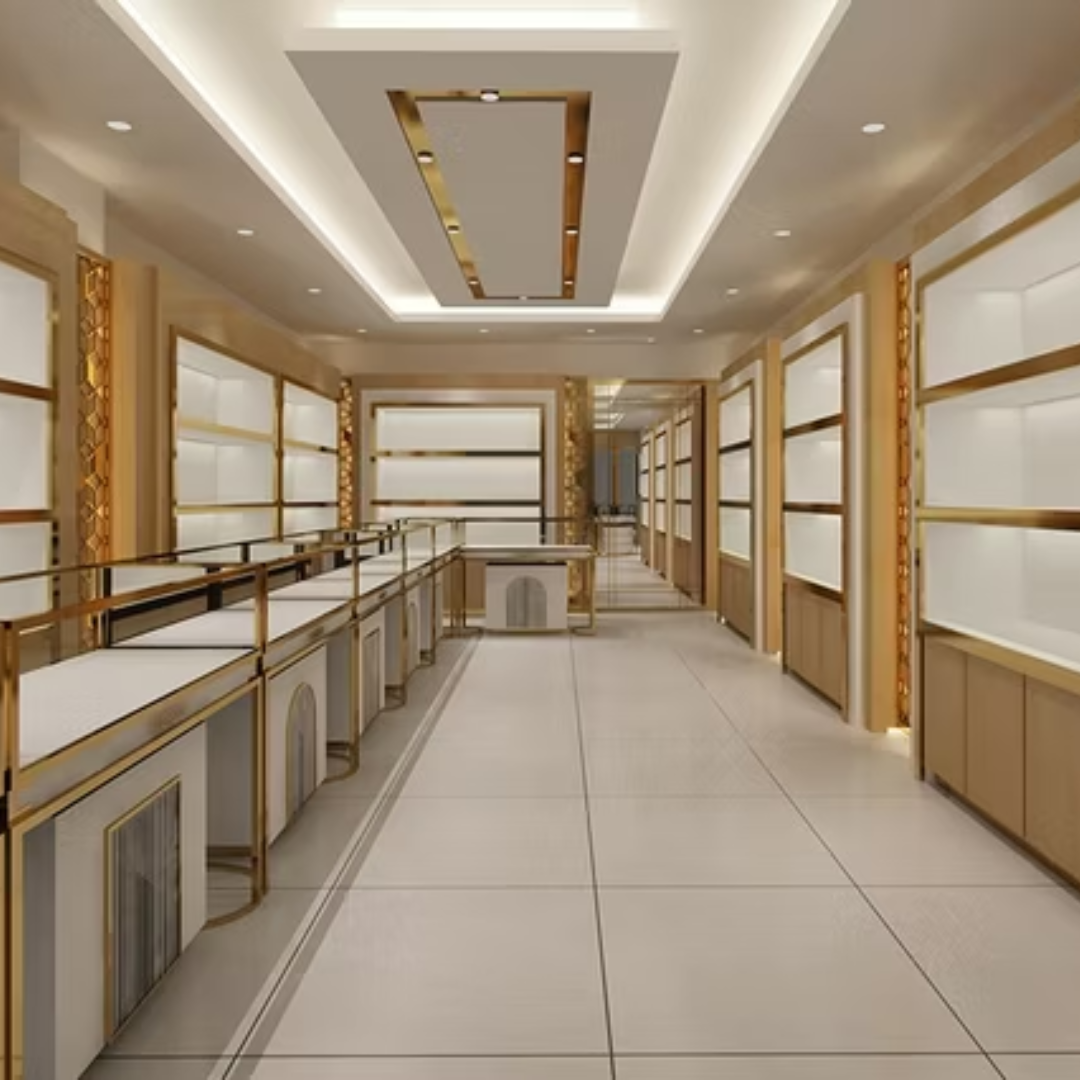 Manufacturer, Exporter, Importer, Supplier, Wholesaler, Retailer, Trader of Modern high end custom jewelry store wall cabinet luxury display showcase for jewelry store in Dubai, Dubai,UAE, 