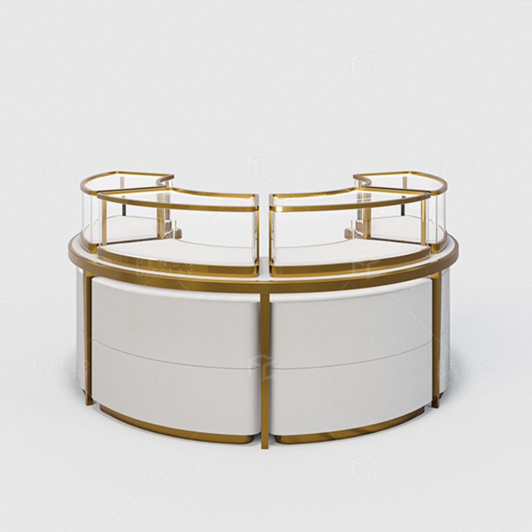 Manufacturer, Exporter, Importer, Supplier, Wholesaler, Retailer, Trader of New Design Round Jewelry Showcase Jewelry Store Island Display Stand in Dubai, Dubai,UAE, 