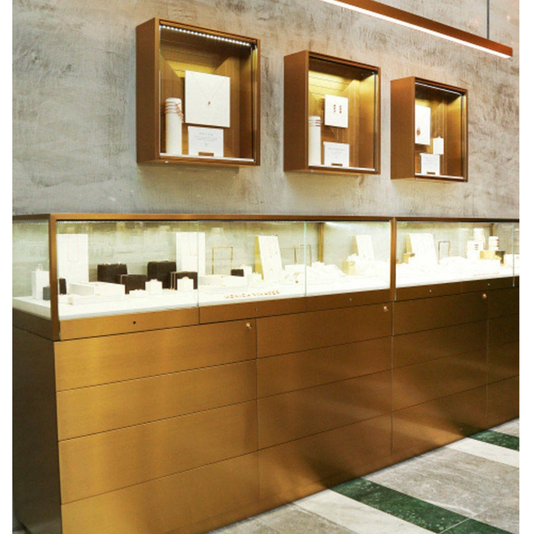 Manufacturer, Exporter, Importer, Supplier, Wholesaler, Retailer, Trader of New Wall Mounted Showcases Jewelry Store Wall Decoraions Displays in Dubai, Dubai,UAE, 