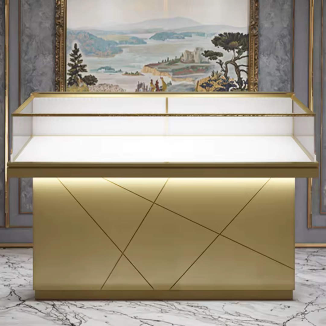 Manufacturer, Exporter, Importer, Supplier, Wholesaler, Retailer, Trader of Retail Metal Jewelry Store Display Jewelry Showroom Glass Counter Modern Jewelry Showcase Design in Dubai, Dubai,UAE, 