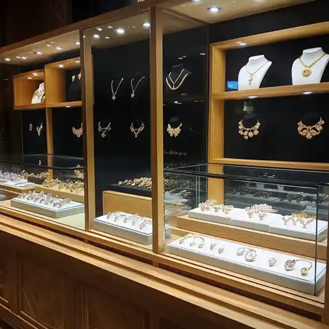Manufacturer, Exporter, Importer, Supplier, Wholesaler, Retailer, Trader of Wall Mounted Jewelry Showcase Wall Display Cabinet For Jewellery Store in Dubai, Dubai,UAE, 